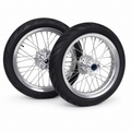 Ultra Bee Supermoto Wheelset (17in) Chrome/Black