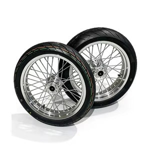 Ultra Bee Supermoto Wheelset (17in) Chrome/Black